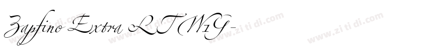 Zapfino Extra LT W1G字体转换 Zapfino Extra LT W1G字体转换
